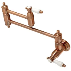 Outlet KS310BPLAC Bel Air Wall Mount Pot Filler Kitchen Faucet, Antique Copper Wall Mounted Kitchen Faucets