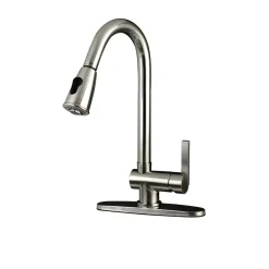 KS8898CTL Pull-Down Kitchen Faucet in Brushed Nickel Single Hole