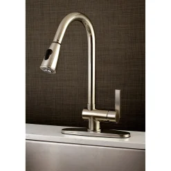KS8898CTL Pull-Down Kitchen Faucet in Brushed Nickel Single Hole