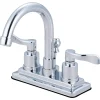 Online KS8661DFL NuWave 4 in. Centerset Bathroom Faucet with Brass Pop-Up, Polished Chrome 4" Center Set