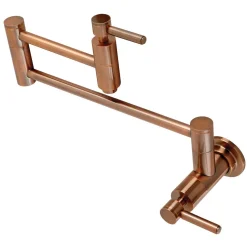 Discount KS810DLAC Concord Wall Mount Pot Filler Kitchen Faucet, Antique Copper Wall Mounted Kitchen Faucets