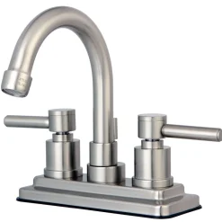 New KS8668DL Concord Two Handle Centerset Lavatory Faucet with Brass Pop-up 4" Center Set