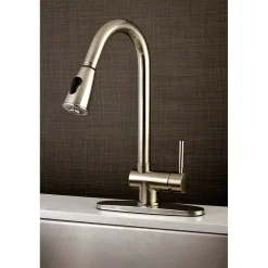 Hot KS8898DL Pull-Down Kitchen Faucet in Brushed Nickel Single Hole