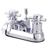 Discount KS4261DX Concord Two Handle 4" Centerset Lavatory Faucet with Brass Concord Pop-up 4" Center Set