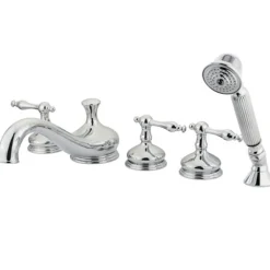 Best KS33315NL Royale Three Handle Roman Tub Filler with Hand Shower Tub Faucets