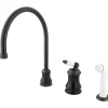 Discount KS3815PL Single Handle Widespread Kitchen Faucet with Non-Metallic Sprayer Widespread Kitchen Faucets|Faucets With Side Spray