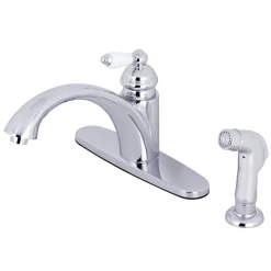 Clearance KS6571PLSP Single-Handle Kitchen Faucet in Polished Chrome Faucets With Side Spray