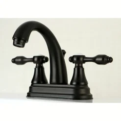 Online KS7615TAL 4" Centerset Lavatory Faucet with Brass Pop-up in Oil Rubbed Bronze 4" Center Set