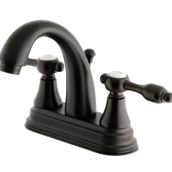 Online KS7615TAL 4" Centerset Lavatory Faucet with Brass Pop-up in Oil Rubbed Bronze 4" Center Set