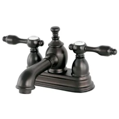 Sale KS7005TAL 4" Centerset Lavatory Faucet with Brass Pop-up in Oil Rubbed Bronze 4" Center Set