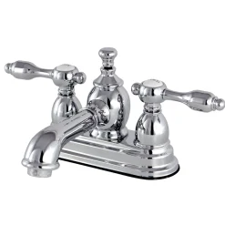 Online KS7001TAL 4" Centerset Lavatory Faucet with Brass Pop-up in Chrome 4" Center Set