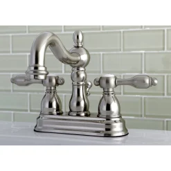 New KS1608TAL Tudor 4" Center Lavatory Faucet with Brass Pop-up 4" Center Set