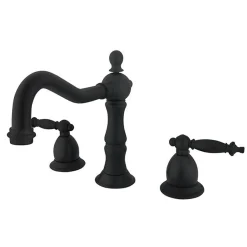 New KS1975TL Heritage Two Handle 8" to 14" Widespread Lavatory Faucet with Brass Pop-up 8" Widespread