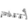 Online KS335X5AL-P Roman Lever Handles Tub Faucet with Hand Shower Tub Faucets