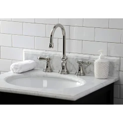 Hot KS298XBAL-P Heirloom Widespread Bathroom Faucet with Brass Pop-Up 8" Widespread