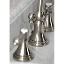 Hot KS298XBAL-P Heirloom Widespread Bathroom Faucet with Brass Pop-Up 8