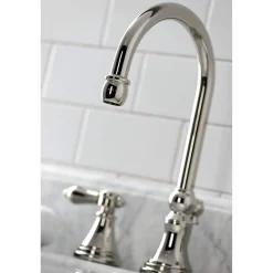 Hot KS298XBAL-P Heirloom Widespread Bathroom Faucet with Brass Pop-Up 8