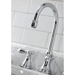 Hot KS298XBAL-P Heirloom Widespread Bathroom Faucet with Brass Pop-Up 8