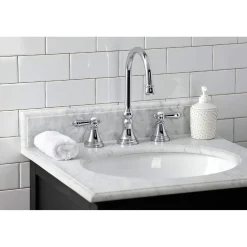 Hot KS298XBAL-P Heirloom Widespread Bathroom Faucet with Brass Pop-Up 8