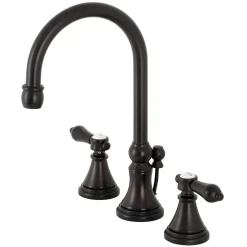 Hot KS298XBAL-P Heirloom Widespread Bathroom Faucet with Brass Pop-Up 8