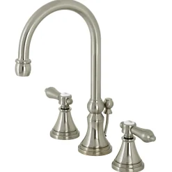 Hot KS298XBAL-P Heirloom Widespread Bathroom Faucet with Brass Pop-Up 8