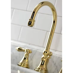 Hot KS298XBAL-P Heirloom Widespread Bathroom Faucet with Brass Pop-Up 8