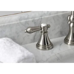 Hot KS298XBAL-P Heirloom Widespread Bathroom Faucet with Brass Pop-Up 8