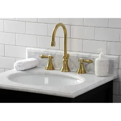 Hot KS298XBAL-P Heirloom Widespread Bathroom Faucet with Brass Pop-Up 8