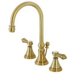 Hot KS298XBAL-P Heirloom Widespread Bathroom Faucet with Brass Pop-Up 8