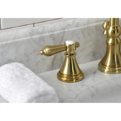Hot KS298XBAL-P Heirloom Widespread Bathroom Faucet with Brass Pop-Up 8