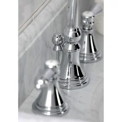 Hot KS298XBAL-P Heirloom Widespread Bathroom Faucet with Brass Pop-Up 8