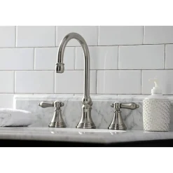 Hot KS298XBAL-P Heirloom Widespread Bathroom Faucet with Brass Pop-Up 8