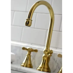 Hot KS298XBEX-P Essex Widespread Bathroom Faucet with Brass Pop-Up 8