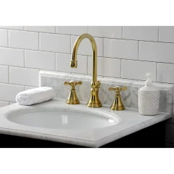 Hot KS298XBEX-P Essex Widespread Bathroom Faucet with Brass Pop-Up 8