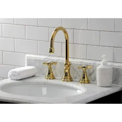 Hot KS298XBEX-P Essex Widespread Bathroom Faucet with Brass Pop-Up 8