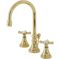 Hot KS298XBEX-P Essex Widespread Bathroom Faucet with Brass Pop-Up 8