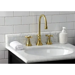 Hot KS298XBEX-P Essex Widespread Bathroom Faucet with Brass Pop-Up 8