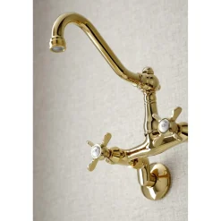 Online KS322XBEX-P 6-Inch Adjustable Center Wall Mount Kitchen Faucet Wall Mounted Kitchen Faucets