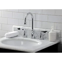 Clearance KS298XCFL-P Century Widespread Bathroom Faucet with Brass Pop-Up 8
