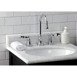 Clearance KS298XCFL-P Century Widespread Bathroom Faucet with Brass Pop-Up 8
