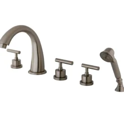 Sale KS236X5CML-P Roman Tub Faucet with Hand Shower in Brushed Nickel Tub Faucets