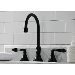 Outlet KS298XDFL-P NuFrench Widespread Bathroom Faucet with Brass Pop-Up 8
