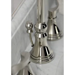 Outlet KS298XDFL-P NuFrench Widespread Bathroom Faucet with Brass Pop-Up 8