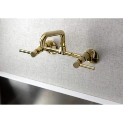 New KS823X-P Concord Two-Handle Wall-Mount Kitchen Faucet Wall Mounted Kitchen Faucets