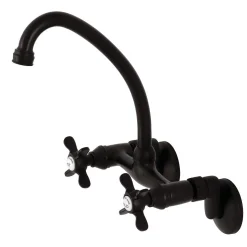Outlet KS114X-P Essex Two Handle Wall Mount Kitchen Faucet Wall Mounted Kitchen Faucets