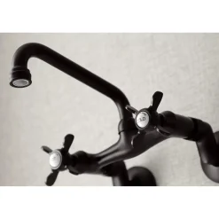 Outlet KS113X-P Essex Two Handle Wall Mount Kitchen Faucet Wall Mounted Kitchen Faucets