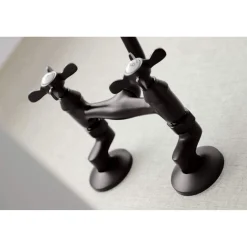 Outlet KS113X-P Essex Two Handle Wall Mount Kitchen Faucet Wall Mounted Kitchen Faucets