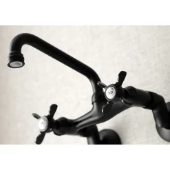 Outlet KS113X-P Essex Two Handle Wall Mount Kitchen Faucet Wall Mounted Kitchen Faucets