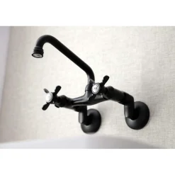 Outlet KS113X-P Essex Two Handle Wall Mount Kitchen Faucet Wall Mounted Kitchen Faucets