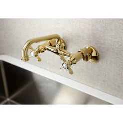 Outlet KS113X-P Essex Two Handle Wall Mount Kitchen Faucet Wall Mounted Kitchen Faucets